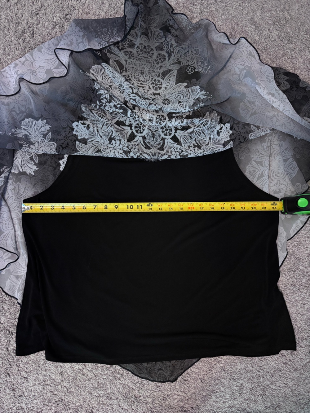 Roz & Ali Ombre Chiffon Poncho Top - Black/Gray Size 3X 100% polyester - Picture 10 of 11